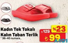 JUNO KADIN TEK TOKALI KALIN TABAN TERLİK
